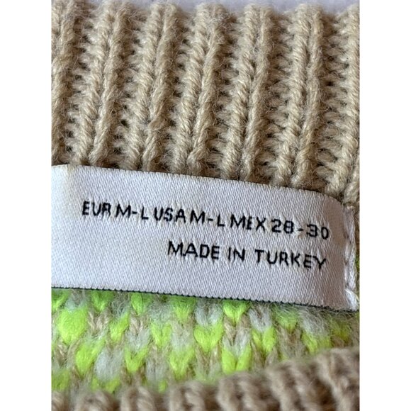 Bershka Neon Wave Pattern Sweater size M-L - Picture 12 of 13